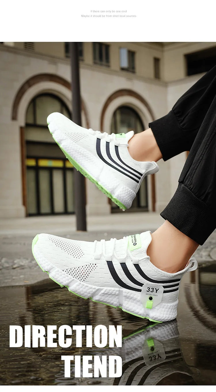 New Men's Sneakers Thick Sole Comfortable Casual Shoes Men Breathable Running Shoes Summer Man Tennis Shoes Large Size Men Shoe