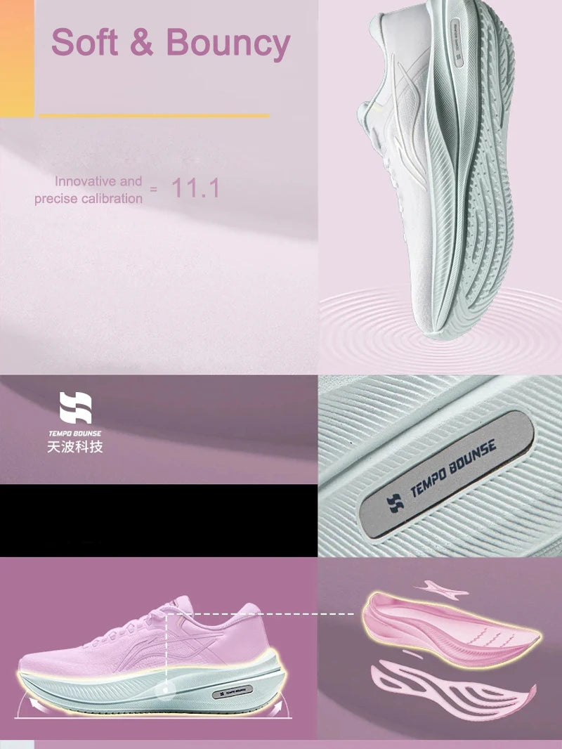 YUEYING 5 Cushion Running Shoes – TEMPO BOUNCE, Lightweight, Breathable Women’s Sneakers