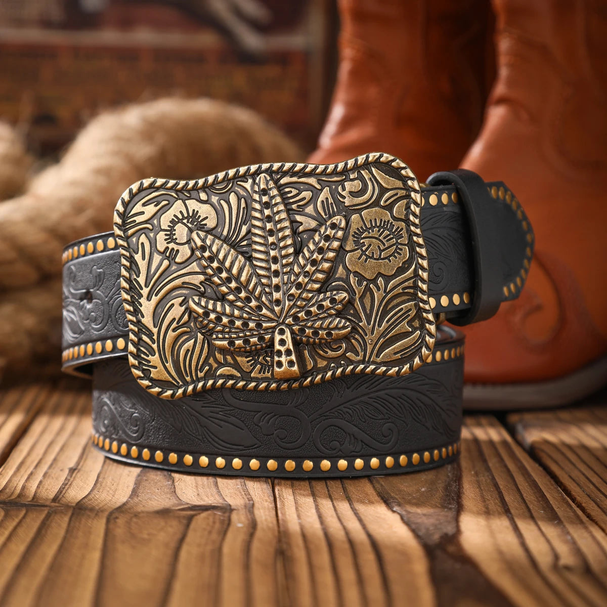 Vintage meets fashion! Alloy buckle PU belt, suitable for both men and women, to create a personalized Western style