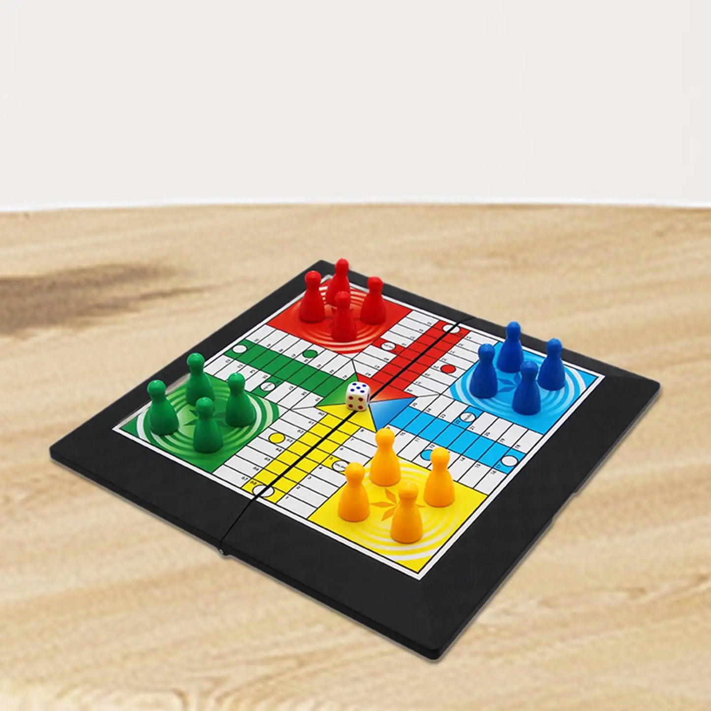 Board Game Ludo Set Parent Child Strategy Interaction with Foldable Board Travel Family Table Game for Kids Party/Social Game