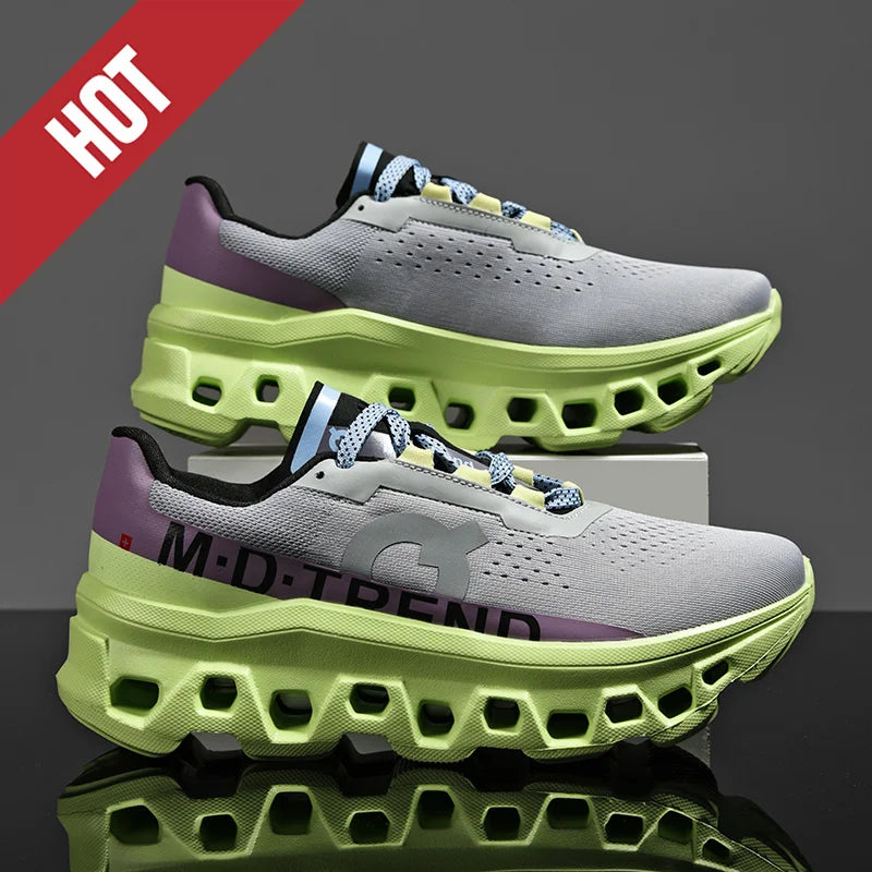Men Sports Running Shoes Marathon Air Cushion Breathable Lightweight Mens Outdoor Hiking Athletic Nonskid Sneakers Jogging Tenis