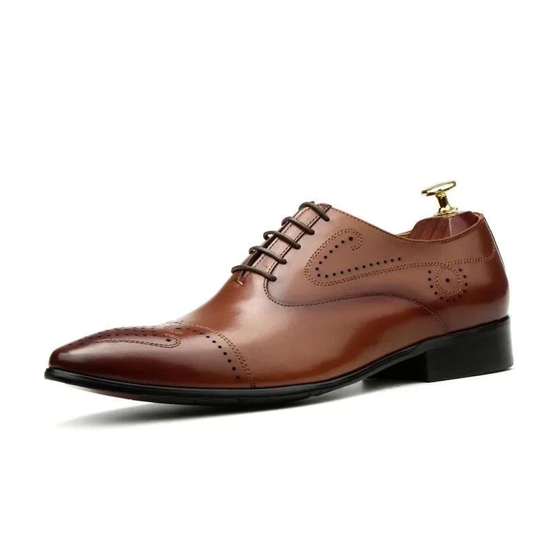 Handmade Mens Dress Shoes Luxury Genuine Leather High Quality