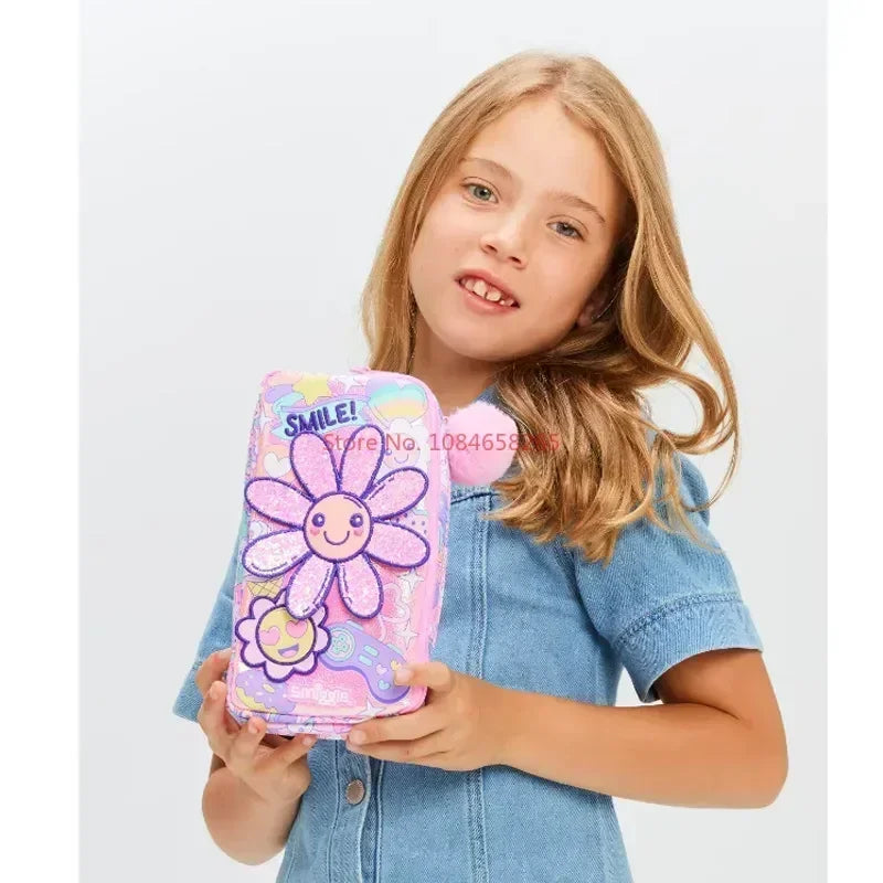 Genuine Australia Smiggle Backpack Pink Sunflower School Bag Cartoon Series Anime Backpack Student Gift Separate Purchases