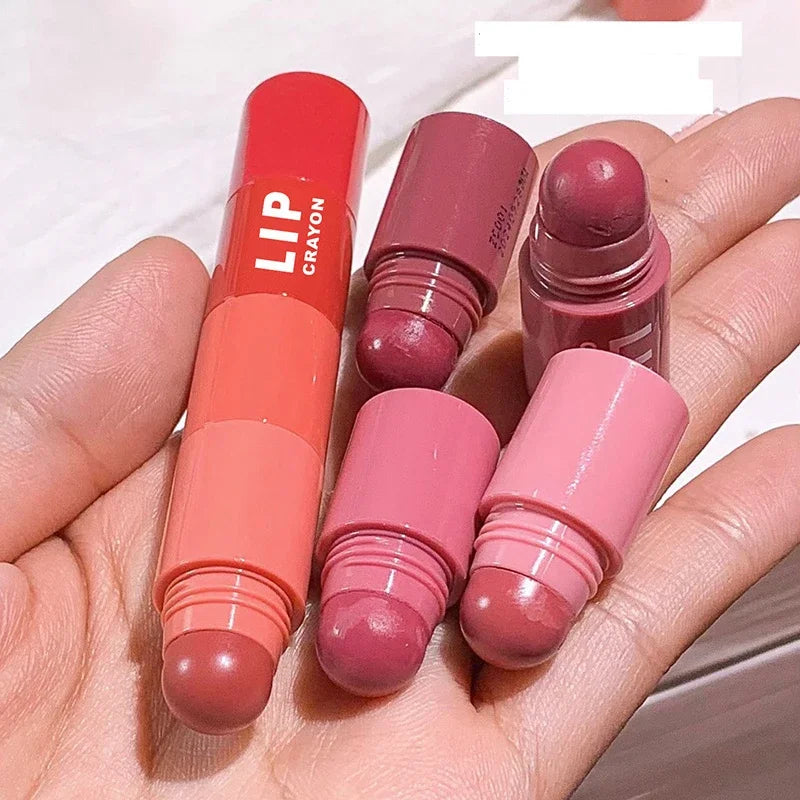 Mini Lipstick Set Matte 4 Colors Lipstick Combination 4 Sections Velvet Grapefruit Red Lip Pigment Non-stick Cup Lip Gloss kit