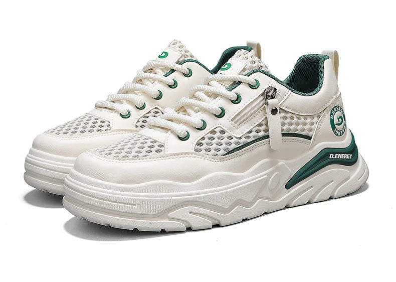 Men's breathable mesh casual sports shoes summer new walking shoes fashion trendy shoes soft-sole student sneakers running shoes