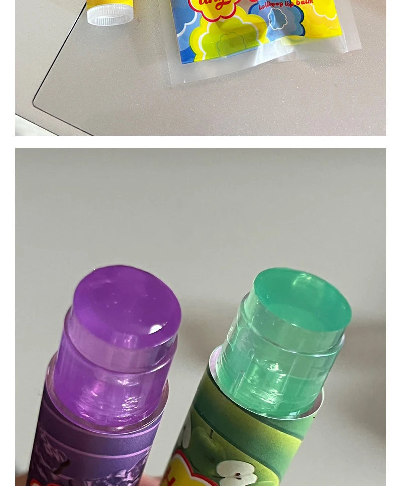 Fruit Moisturizing Lip Balm Grapes Makeup Jelly Lighten Lines Plump Lip Care Lip Tint Nude Lipstick Primer Colorless Lip Care