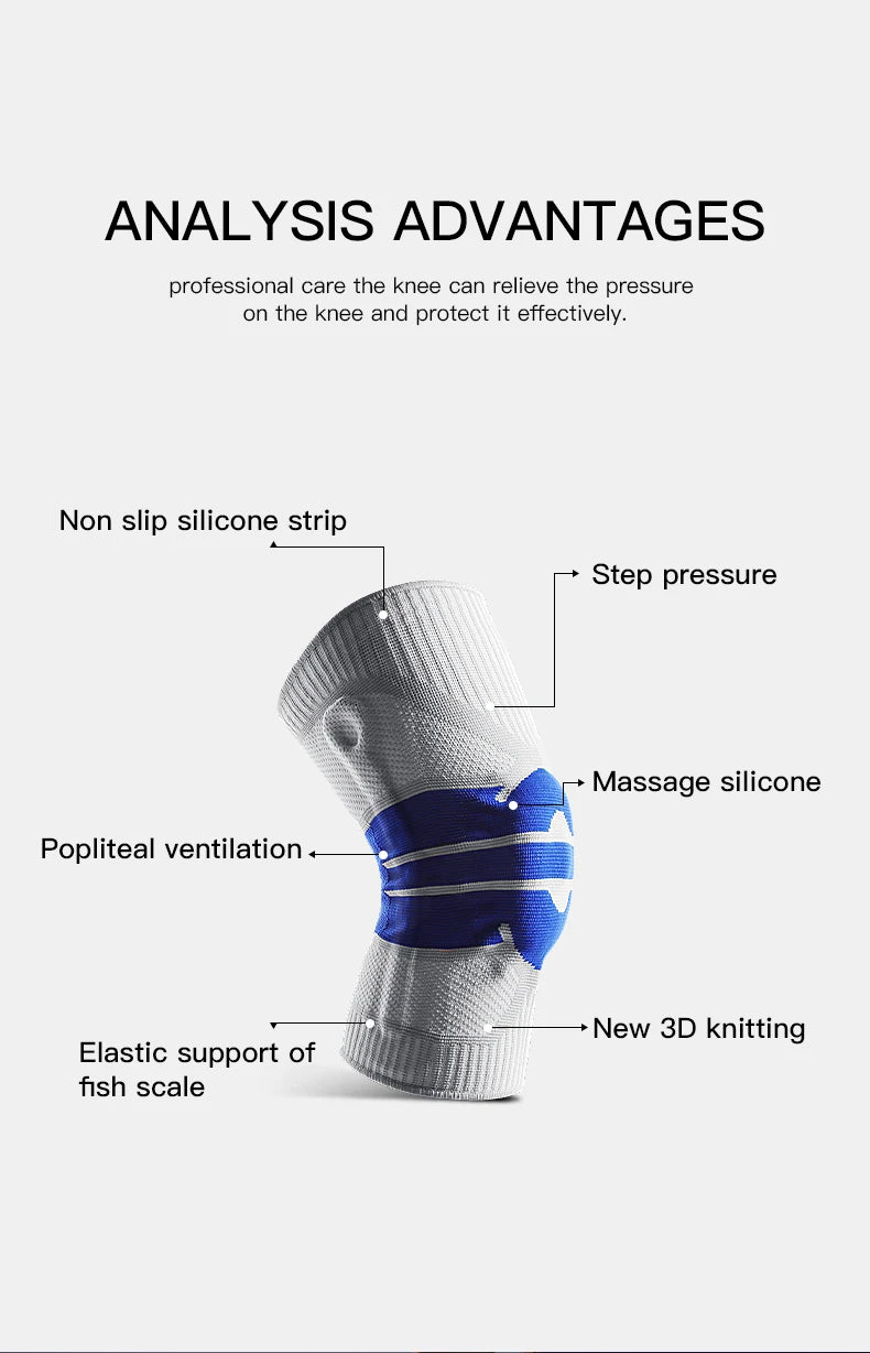 High Elastic Knee Support Brace Kneepads Adjustable Patella Basketball Volleyball Safety Guard Strap Protector Knee Pads