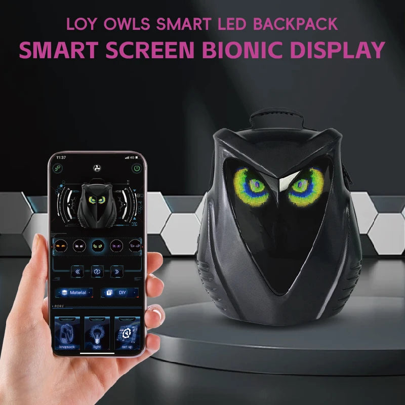 حقيبة ظهر تراف LED للرجال ذات هيكل صلب وخوذة لركوب الدراجات النارية وحقيبة ظهر للنساء للسفر والعمل والمدرسة وحقيبة ظهر للكمبيوتر المحمول