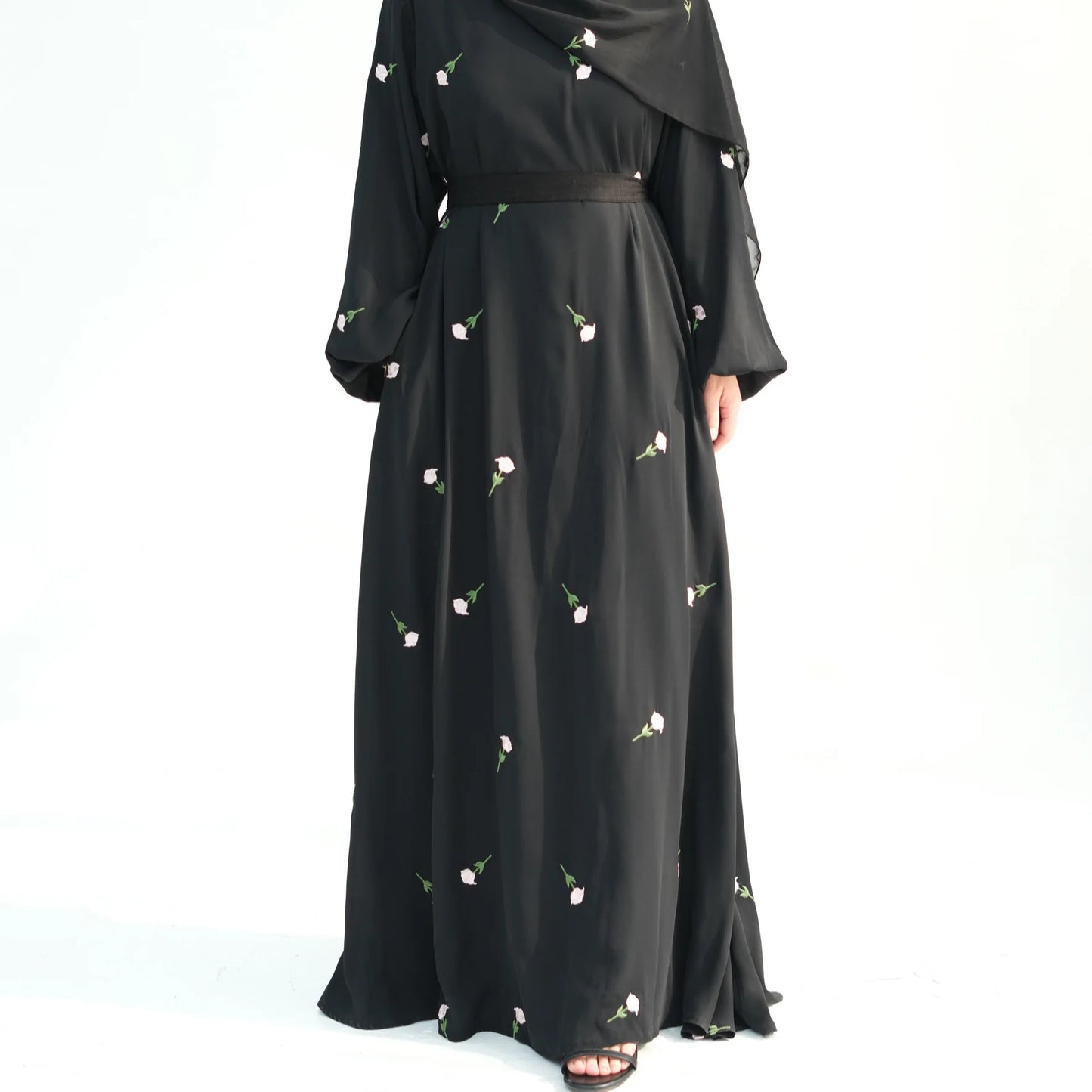Black Muslim Kaftan Abaya Damen Dubai Arabic Embroidery Dresses Prayer Clothes Women Marocain Robe Femme Musulmane Vestidos New