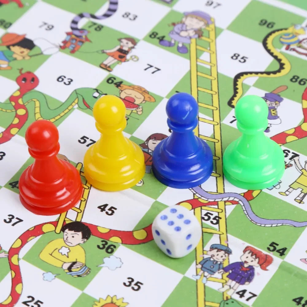 Kids Classic Flight Chess Game Ludo Chess Game Family Party Children Fun Board Game Toys Educational Toys for Children Fun Gifts