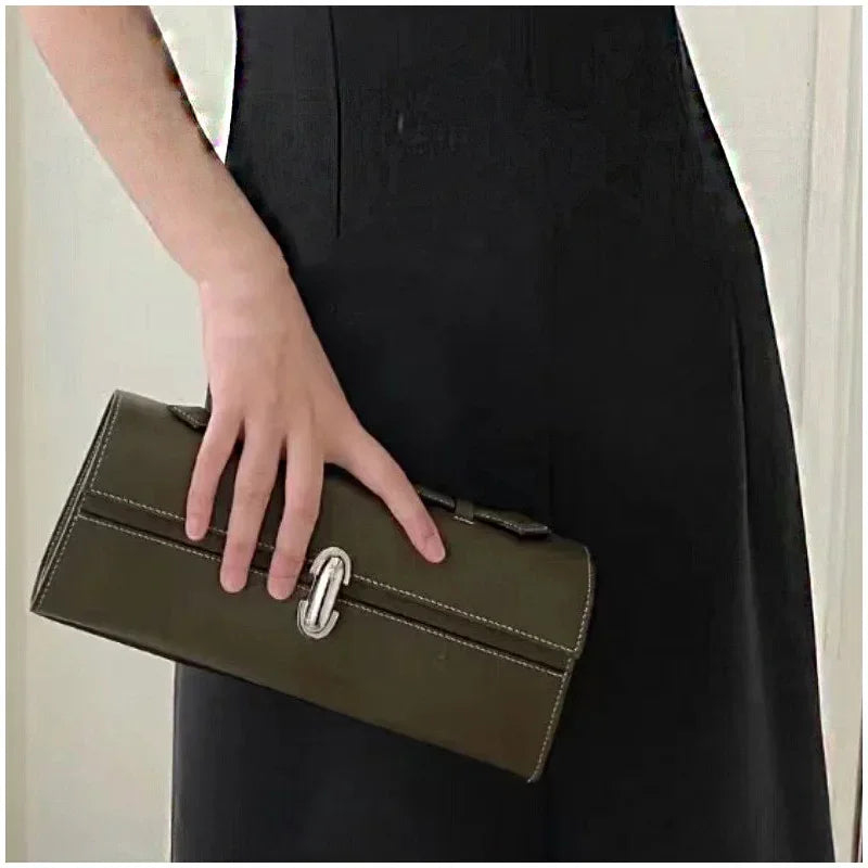 Women's Genuine Leather Mini Travel Tote – Cowhide Shoulder Bag with Hasp Closure