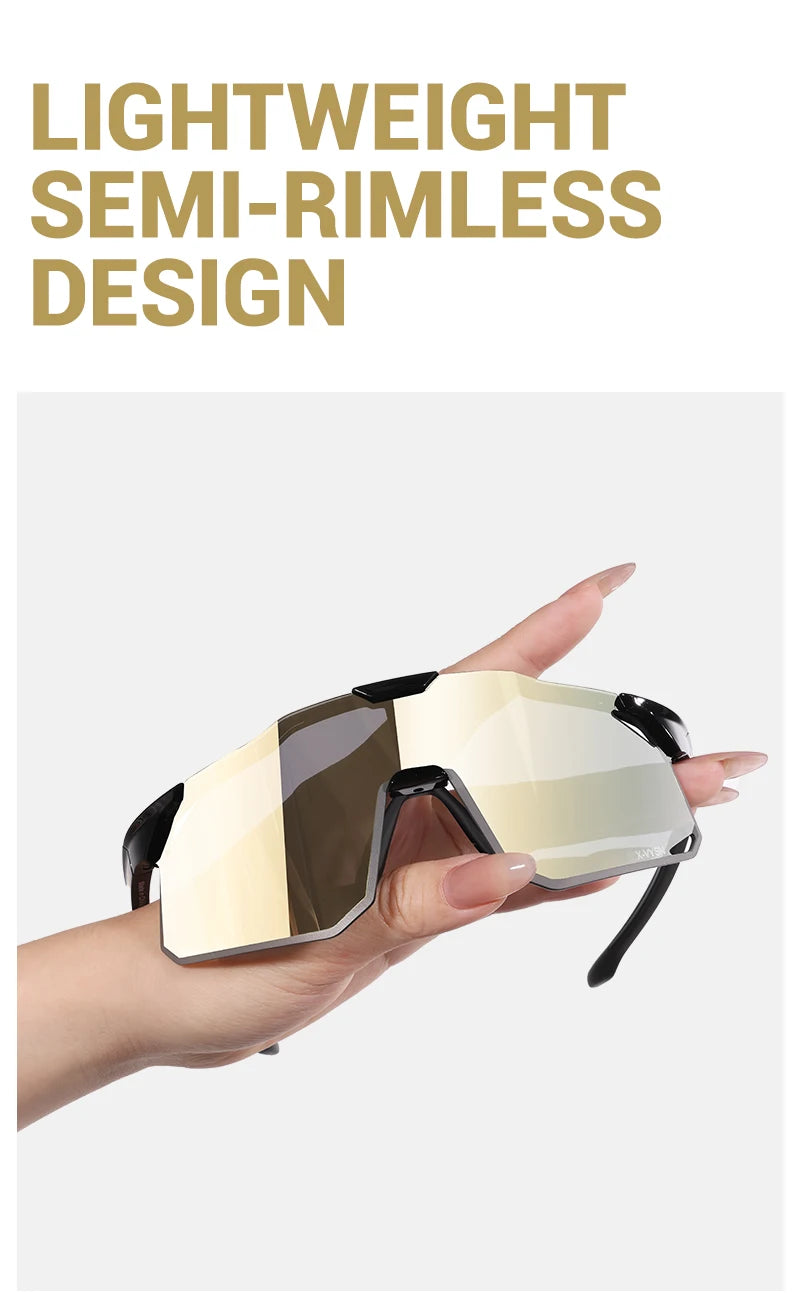 KAPVOE New Outdoor Cycling Sunglasses Men Women Mountain Bicycle Sports Eyewear MTB Bike Cycling Glasses UV400 Running Goggles