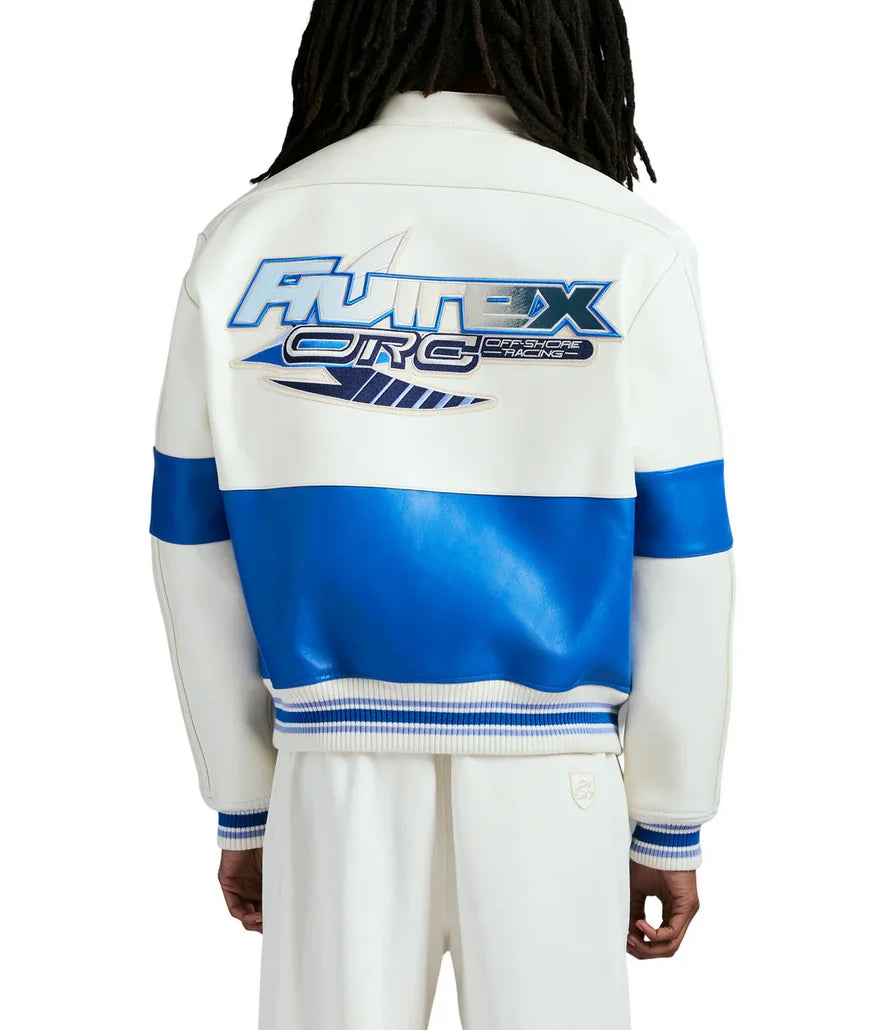 AVIREX Spring New OFF SHORE RACING JACKET European antique sheepskin jacket men's casual embroidered applique art coat tops