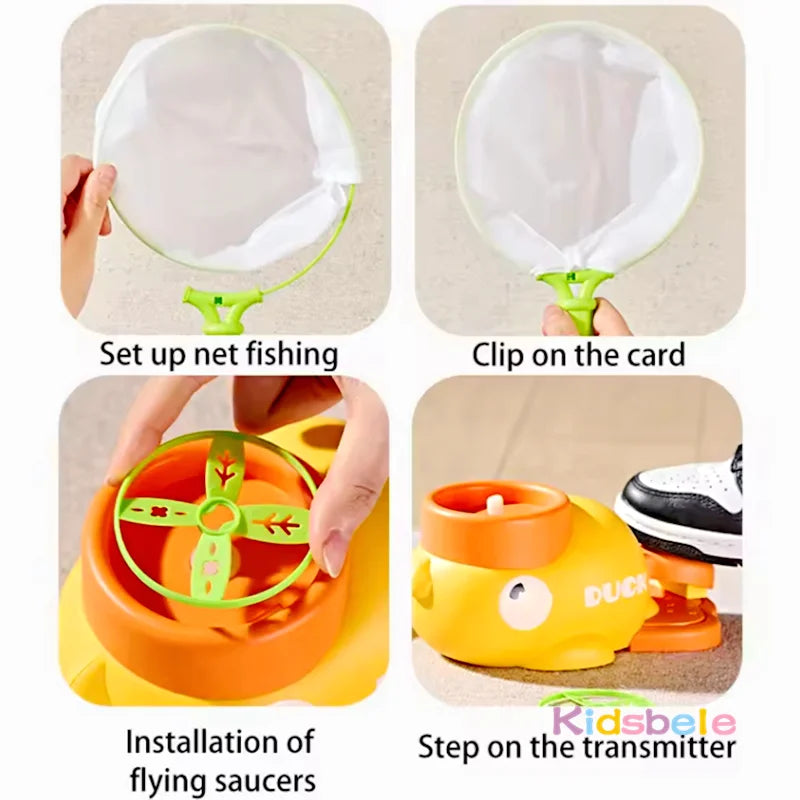 Flying Disc Shooters Duck Saucer Outdoor Yard Shooting and Catching Sport Training Educational Garden Game Kids Flying Disc Toy