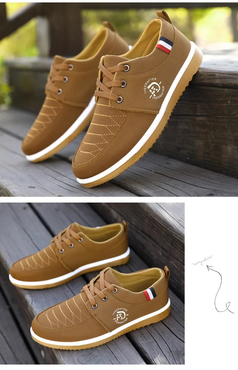 Man Canvas Shoes Fashion Platform Sneakers for Men Casual Walking Breathable Shoes Male Loafers Zapatillas Hombre 2025