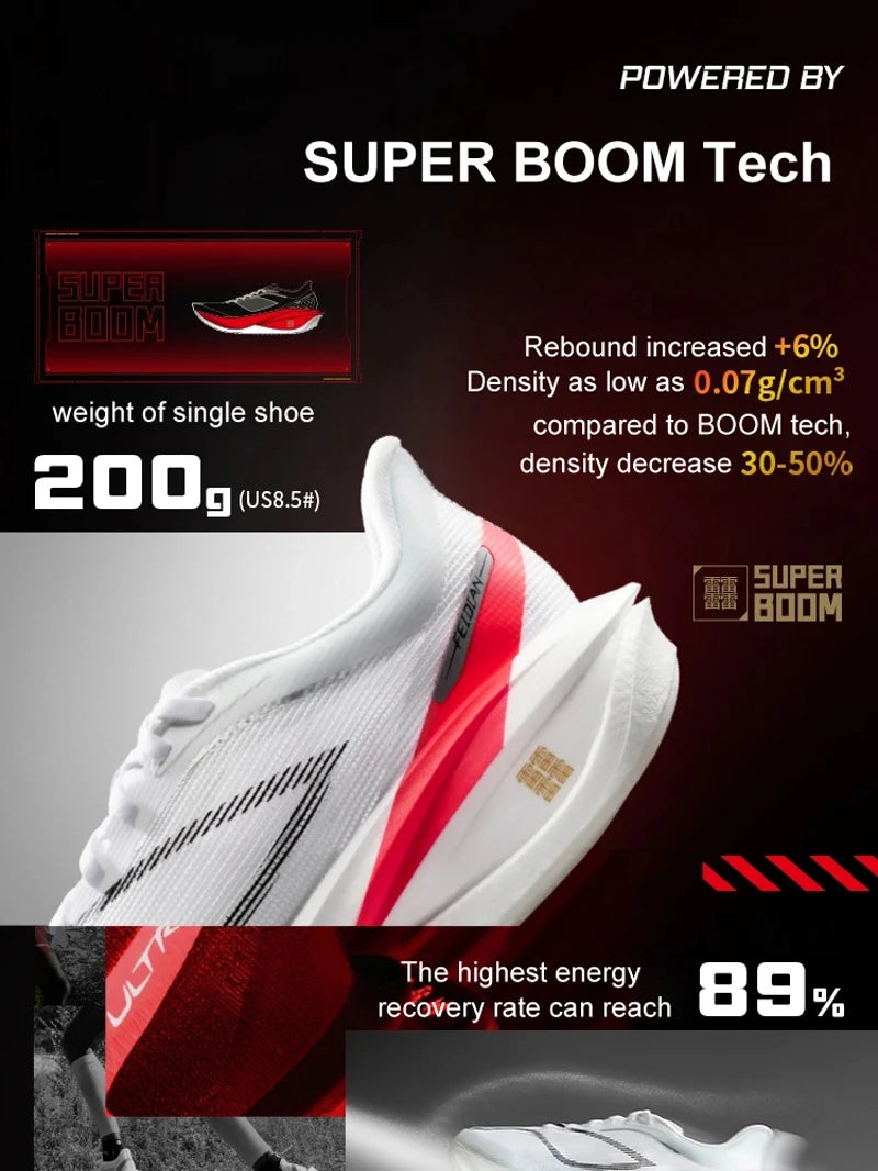 FEIDIAN 5 CHALLENGER Racing Running Shoes – Carbon-Fiber Plate, BOOM Cushion, Professional Women’s Sneakers