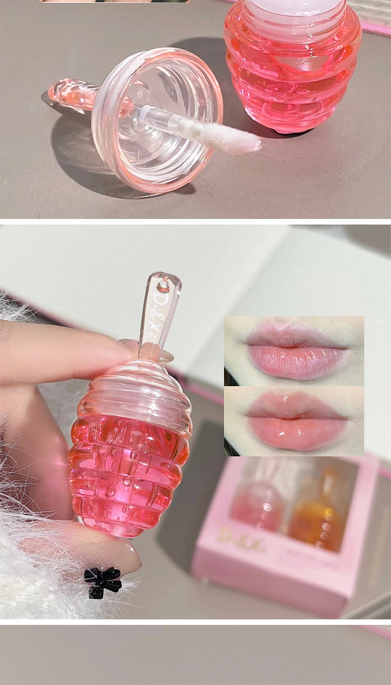 Honeypot lip oil set box Moisturizing hydrating layer mist lipstick all match lip moisturizing lip toot lip gloss parity