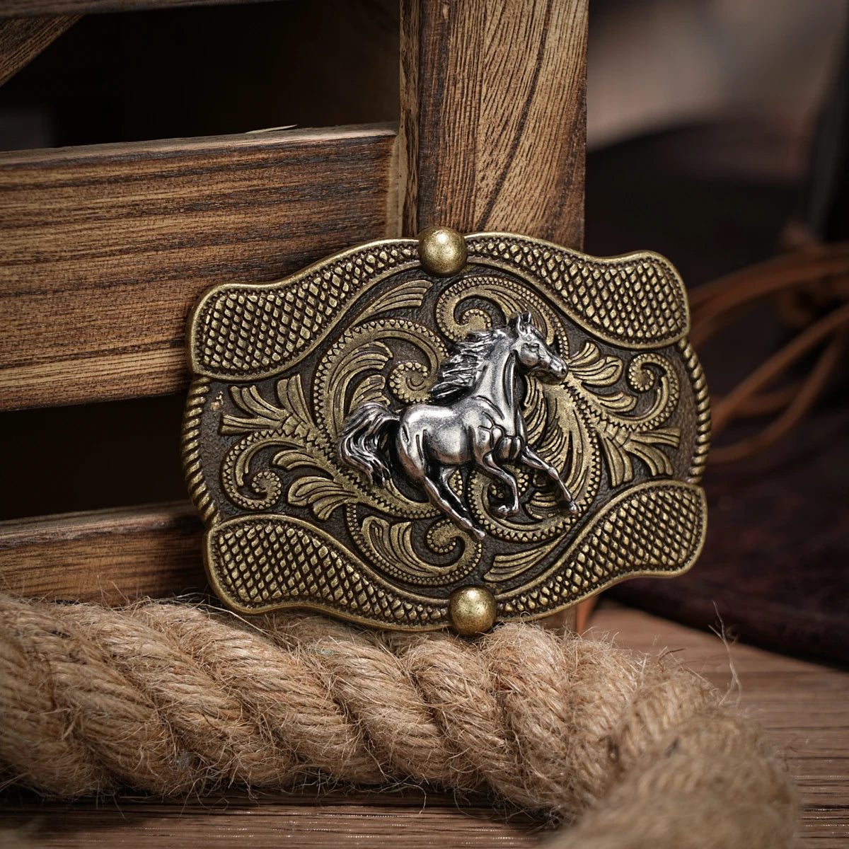 Men & Women-Western-Cowboy-PU Leather-Belts - Vintage Belt Floral Engraved Buckle Belt for Jeans