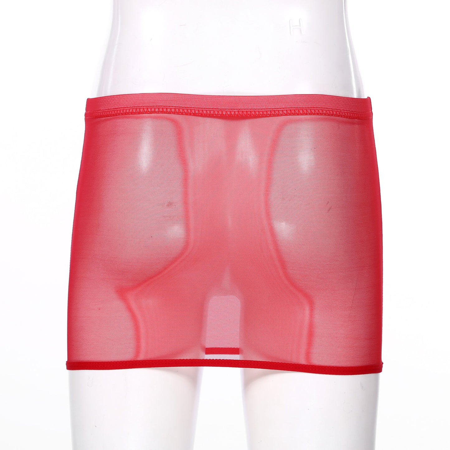 Women Sexy Night Club Pencil Skirts Solid Low Rise Stretchy Transparent Temptation Mini Micro Skirt Tight Package Hip Underskirt