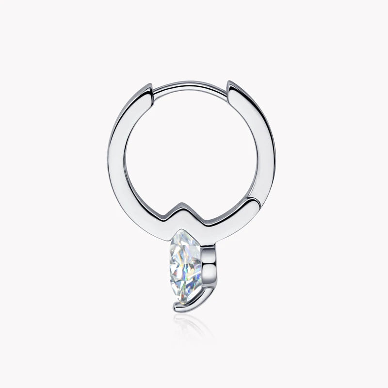 Solitaire 1ct D Moissanite Earrings for Women 2023 Diamond Sterling Silver Hoop Earrings 925 Drop Earrings Girls 14k Gold Plated