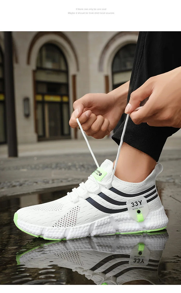 New Men's Sneakers Thick Sole Comfortable Casual Shoes Men Breathable Running Shoes Summer Man Tennis Shoes Large Size Men Shoe