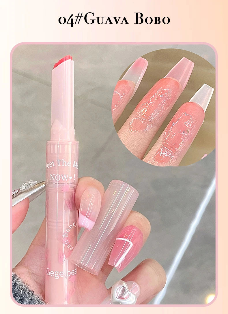 Gege bear flower words honey lipstick moisturizing mirror gloss jelly love lipstick lipstick pen
