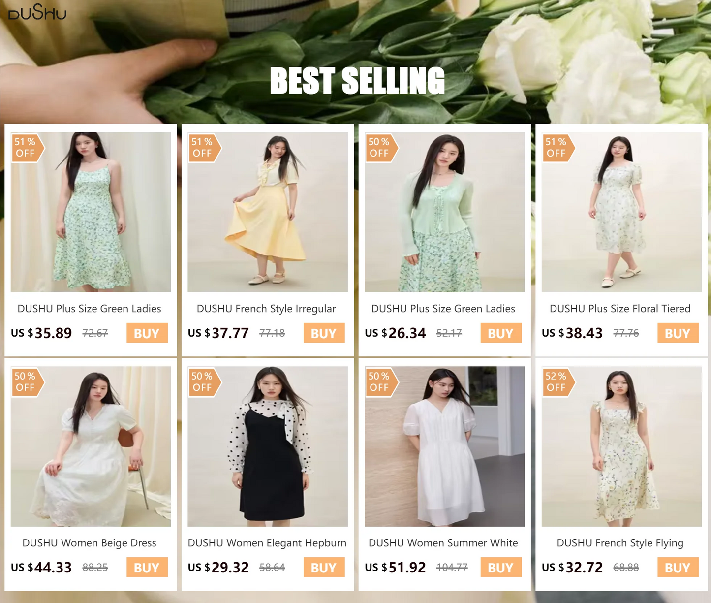 DUSHU French Style Suspender Dress for Women Summer Chic Style Red Square Collar Slim Mid-length Elegant Dress Female 24DS82114