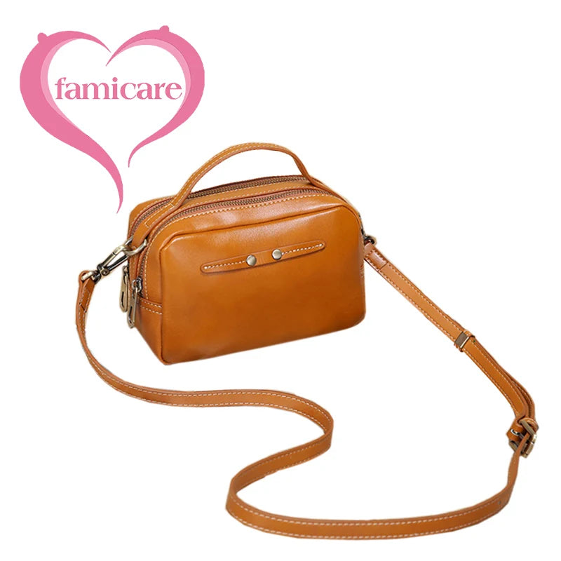Women Shoulder Bag Female Split Leather Ins Vintage Messenger Lady Small Square Palm Texture Printing Box Flap Underarm Bag 2022