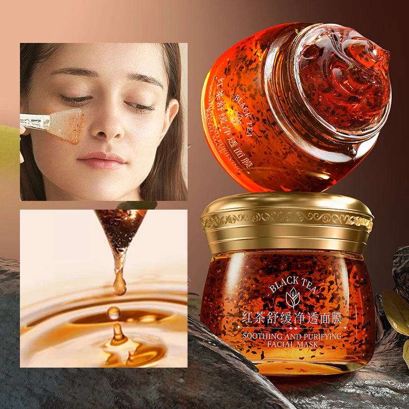 FONCE red Tea soothing and moisturizing facial mask, tea fragrance ,Improve facial condition,Jelly texture,skin care cream 120g