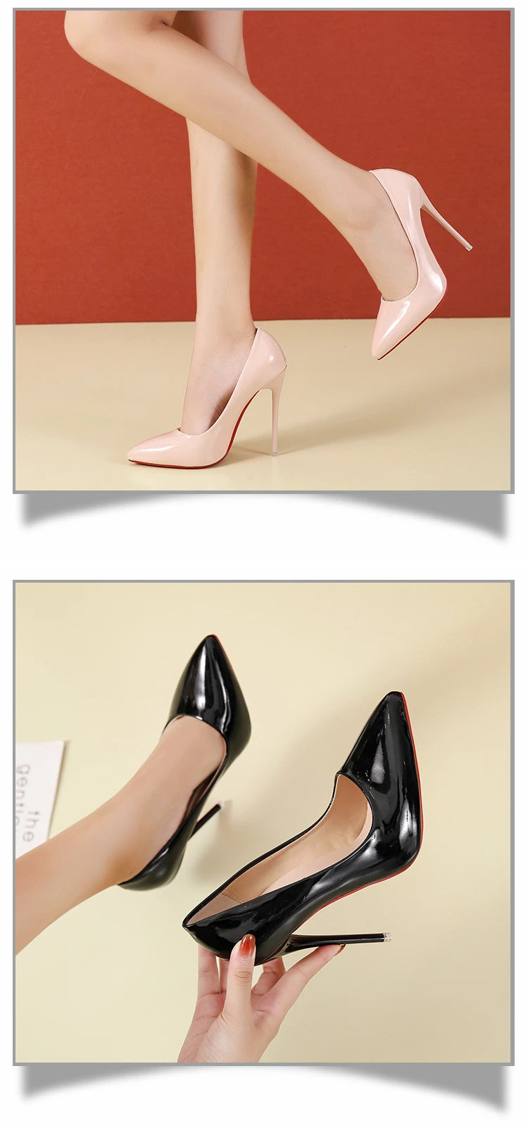 Temperament 12cm Super High Thin Heels Shoes Women Pumps Pointed Toe Colorful Patent Leather Stiletto Wedding Shoe Size 45