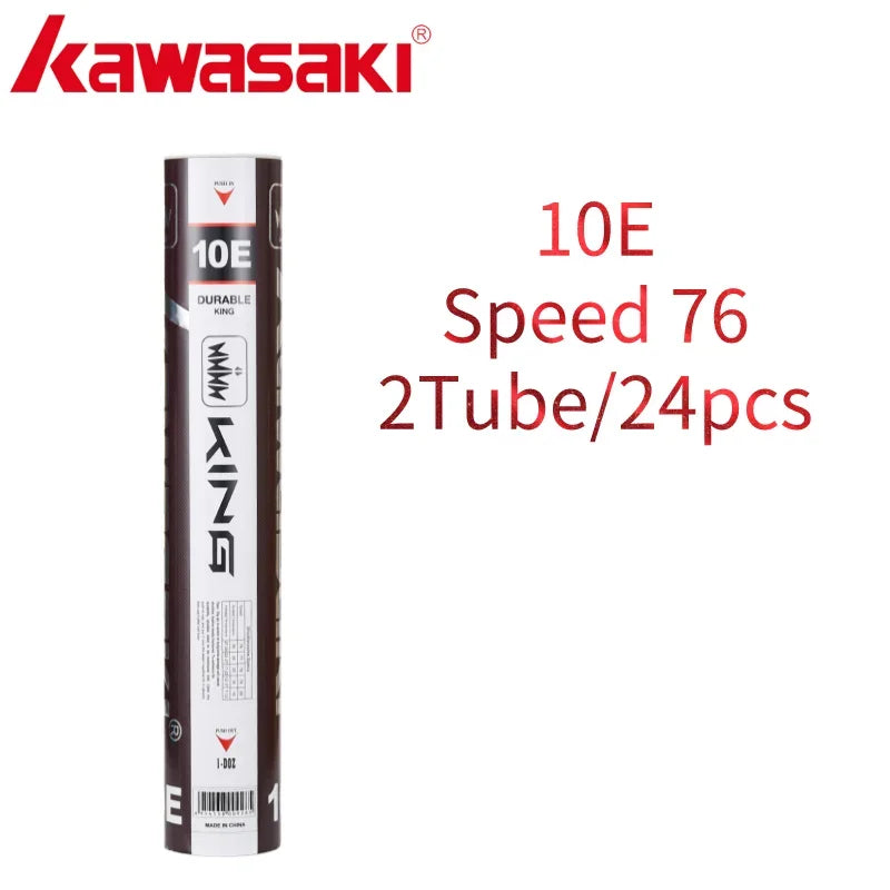 Kawasaki Badminton Shuttlecock for Clubs & Training Racquet Sport 6E/8E/10E Badminton Feather Shuttlecock Durable Badminton Ball