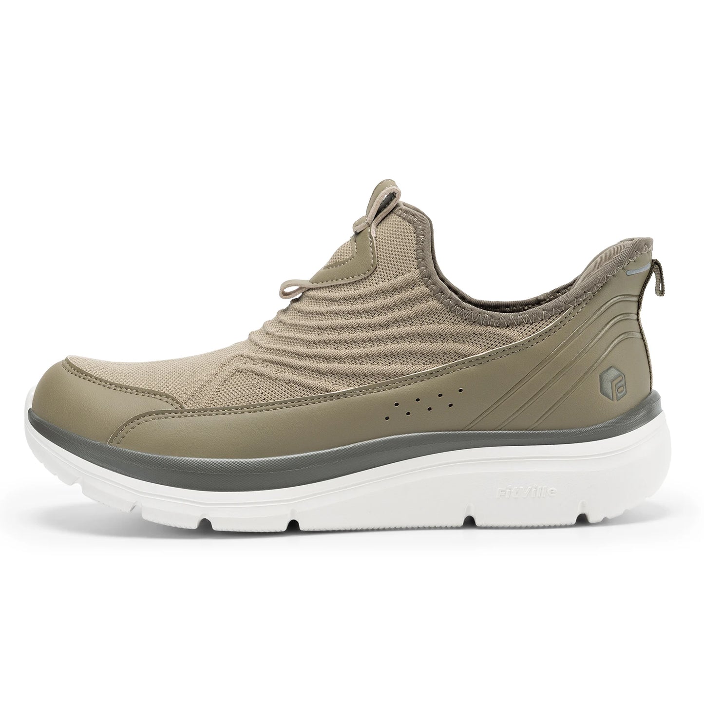 Fitville Wide Men's Slip-On Walking Shoes Lightweight Breathable Outdoor Casual Sports Running Shoes Sneakers For Swollen Feet
