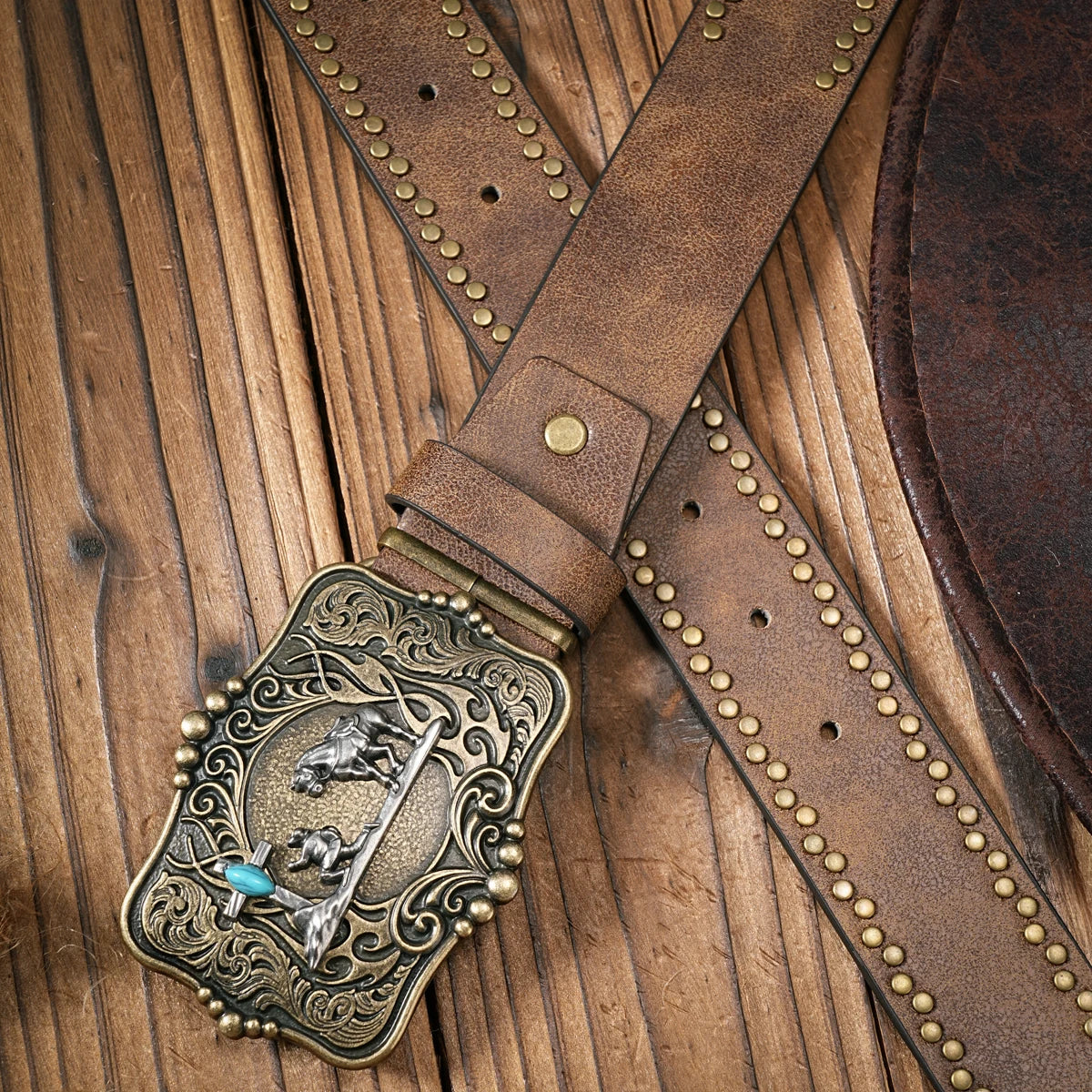 Vintage and fashion collision! PU leather alloy buckle waistband, for both men and women, to create a personalized western style