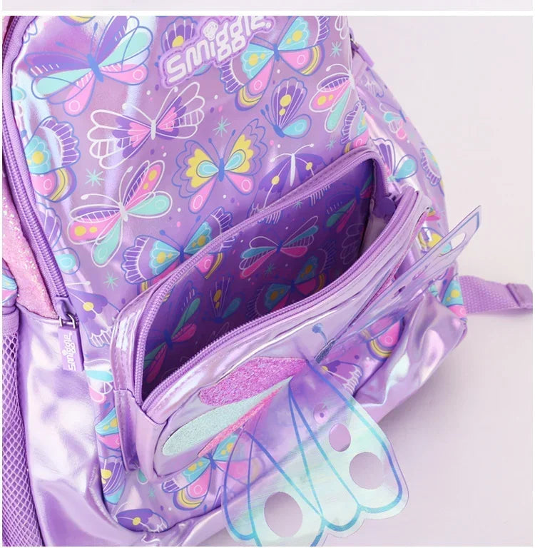 Genuine Australia Smiggle Backpack Butterfly School Bag Cartoon Series Anime Backpack Student Gift Separate Purchases