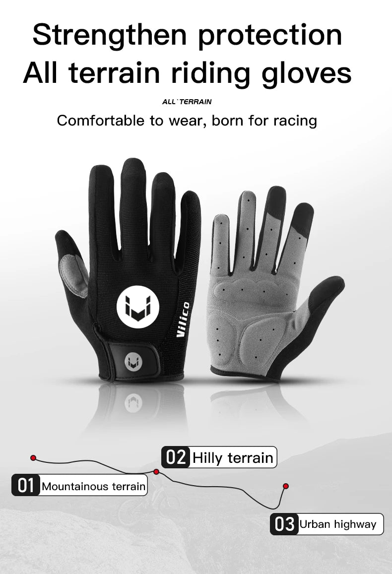 New Outdoor Touch Screen Slip-Proof Gloves Hiking Cycling Mountaineering Men Women Thin Full Finger Camping Gloves