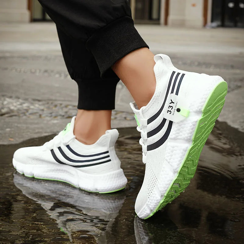 New Men's Sneakers Thick Sole Comfortable Casual Shoes Men Breathable Running Shoes Summer Man Tennis Shoes Large Size Men Shoe