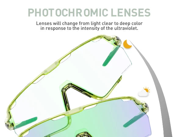 Kapvoe Photochromic Sunglasses Outdoor Bicycle Cycling Glasses MTB Driving Bike Eyewear Women Man Sports Hiking UV400 Goggles
