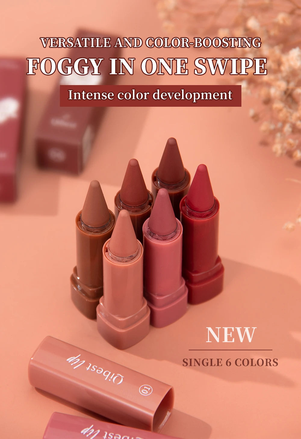 Twist Up Lip Liner Lipstick Pen Multipurpose Powder Blusher Velvet Matte Waterproof Lip Contour Non Stick Cup Lip Rouge Makeup