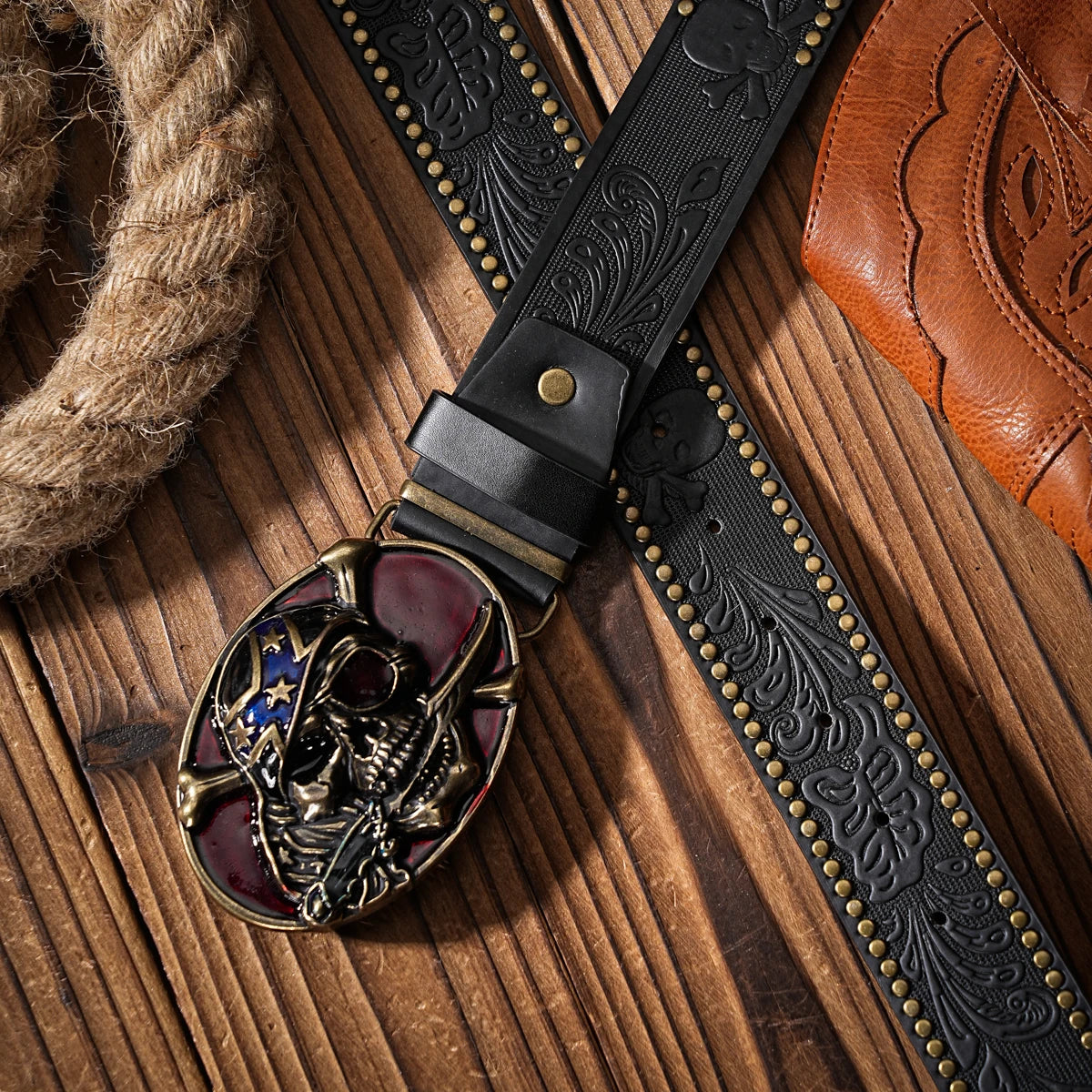 A Western-style PU material belt for both men and women, a casual, retro and classic personalized belt