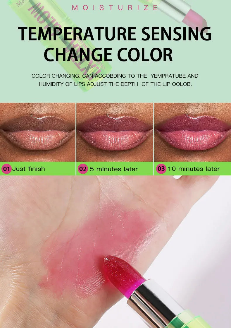 Jelly Color Changing Moisturizing Lip Balm Temperature Color Changing Non-fading Waterproof Lasting Lipstick