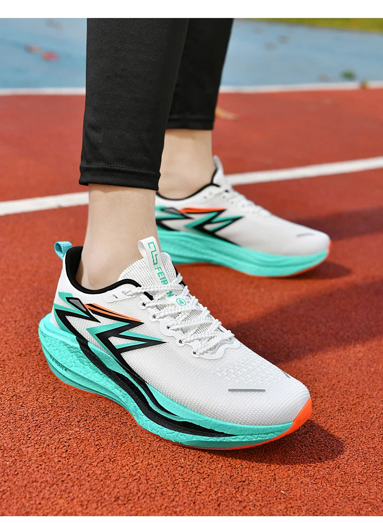 Carbon Plate Marathon Men Sports Running Shoes Air Cushion Lightweight Women Athletic Gym Sneakers Hiking Jogging Footwear