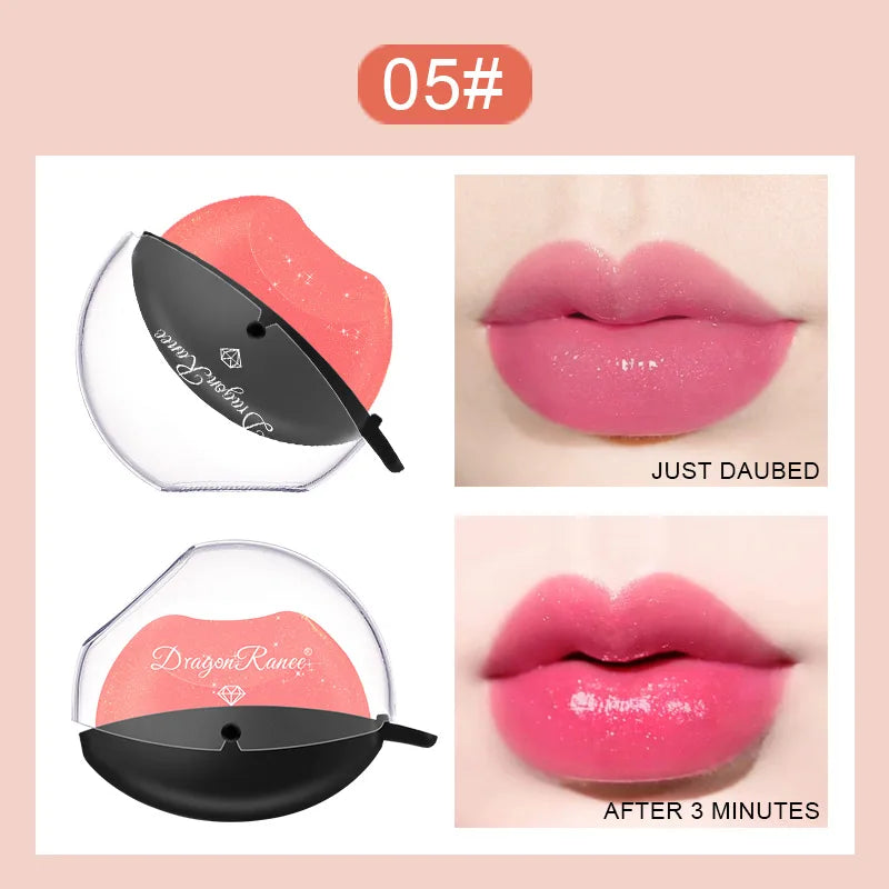 Pearlescent Lipstick Lazy Lip Shape Pearlescent Fine Glitter Lipstick Not Easy to Fade Temperature Change Moisturizing Discoloration Lazy Lipstick Makeup Performance with Glitter Lipstick