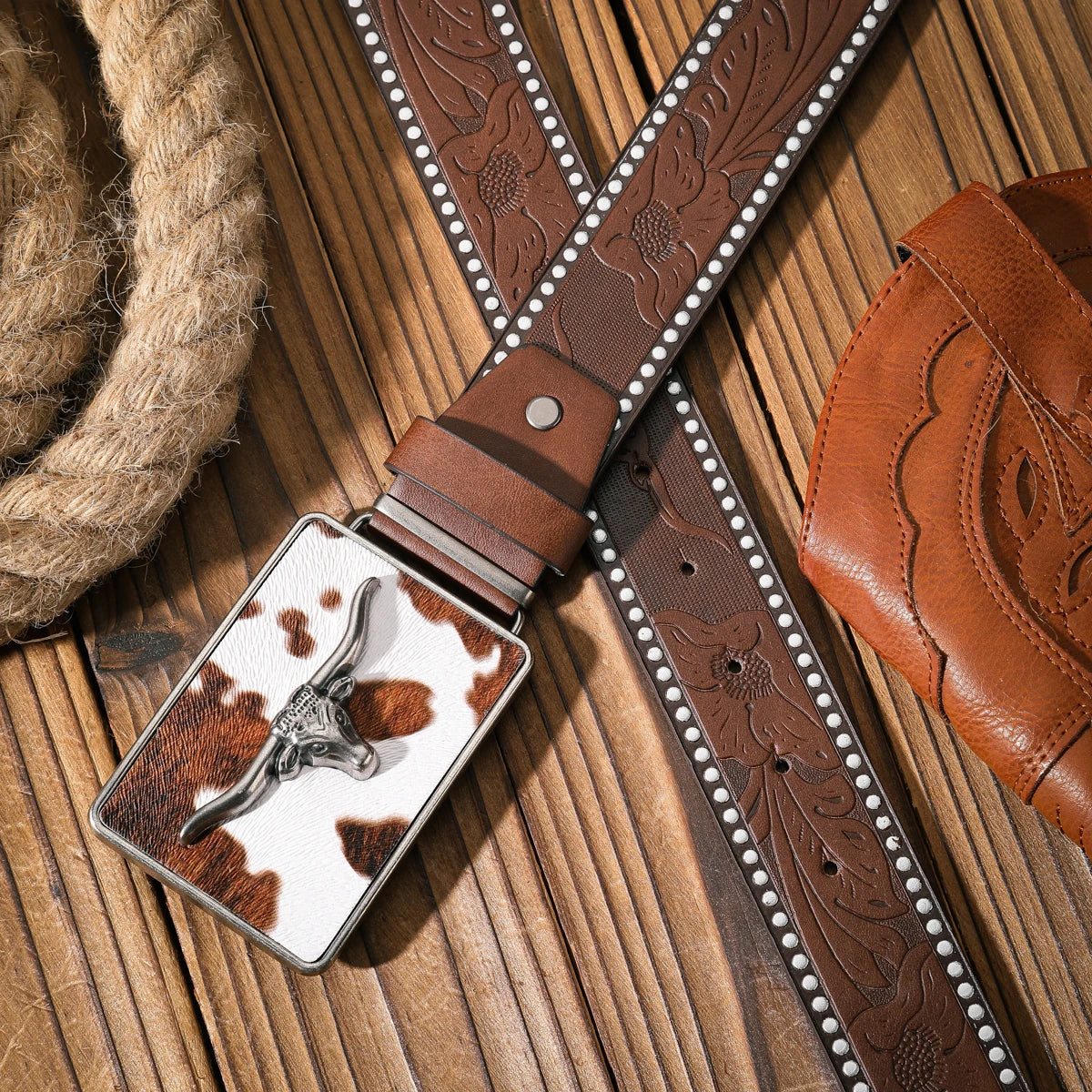 A casual and retro belt, a waist accessory for Western-style clothing, metal buckle, PU belt, suitable for both men and women
