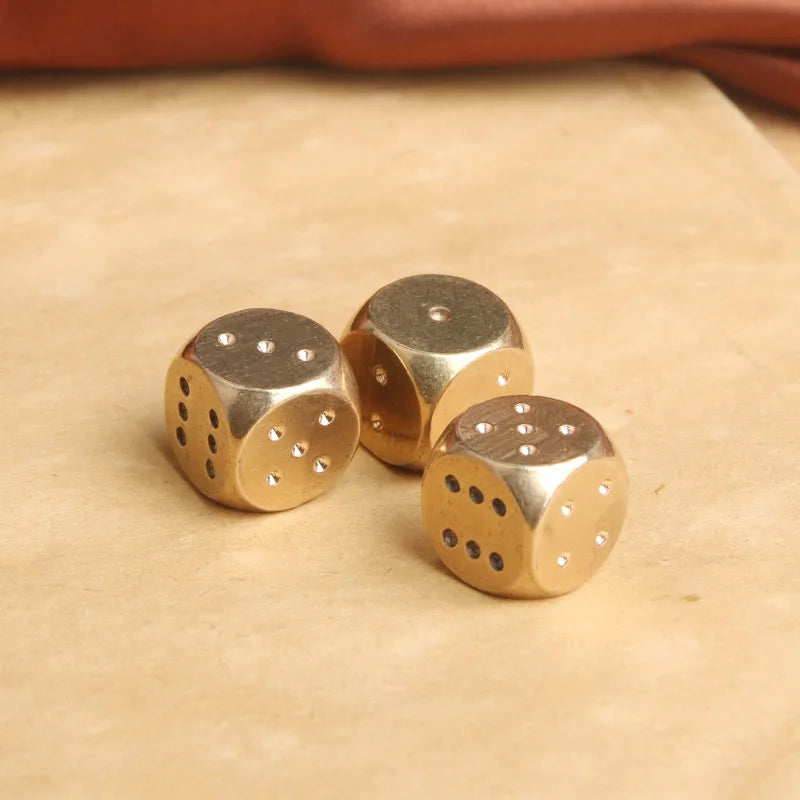 2PCS Pure Copper Dice Funny Party Bar KTV Chess And Card Games Stress Relief Toys For Anxiety Juegos De Mesa Divertidos
