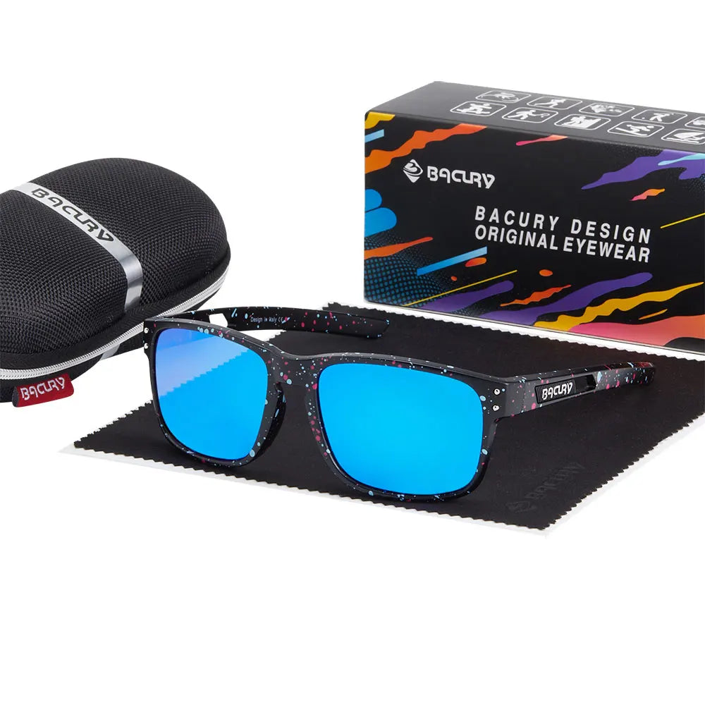 BACURY Fashion Sports Sunglasses for Men High Quality TR-90 Ultra Light Comfortable Frame for Women Outdoor Activity Sunglasses