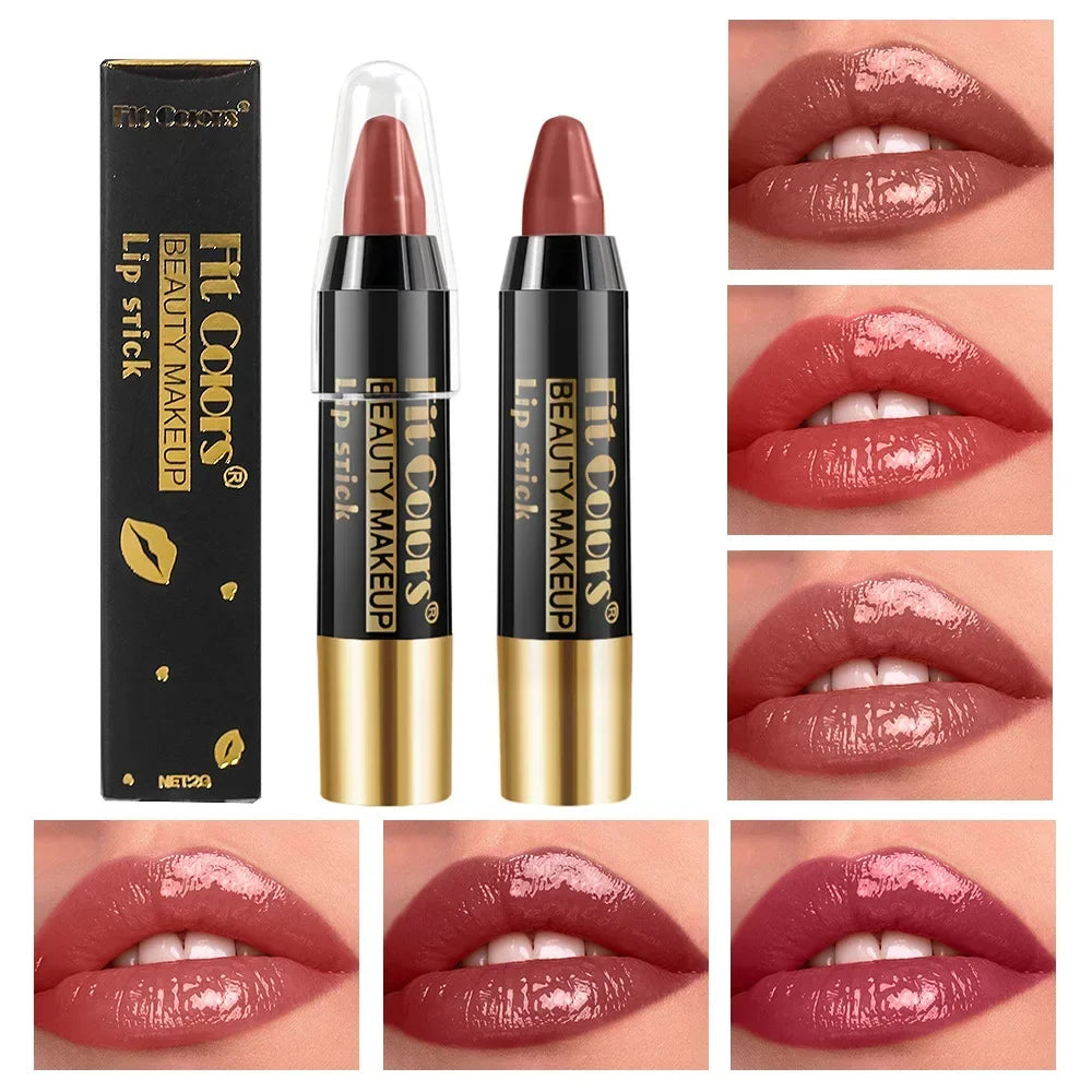 Moisturizing Crayon Lip Gloss Stick Velvet Long Lasting Non Stick Cup Lip Balm Waterproof Jelly Tint Lipstick Liner Pen Makeup