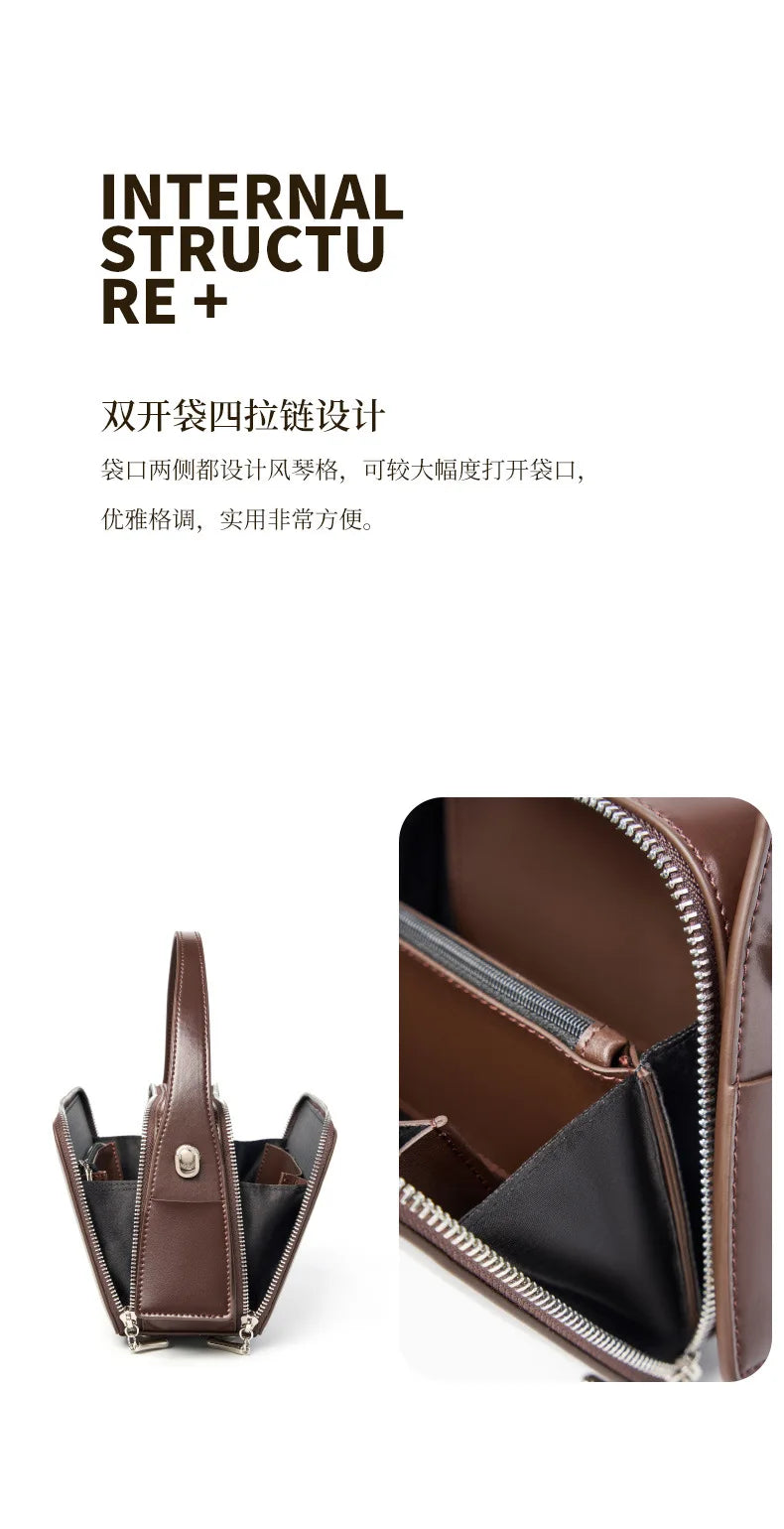 YANATARI underarm cowhide Genuine leather handbags women vintage shoulder bag female crossbody bags luxury high quality 2025