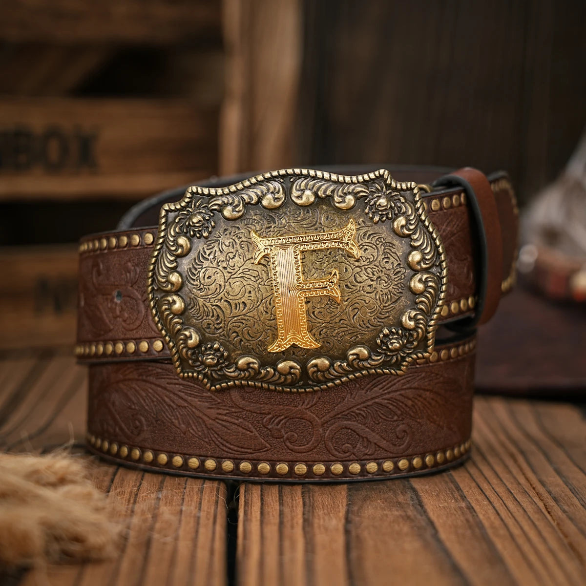 Vintage style PU Leather Western Denim Belt Classic Letter buckle - 3.8 cm wide, durable and stylish for men and women - perfect