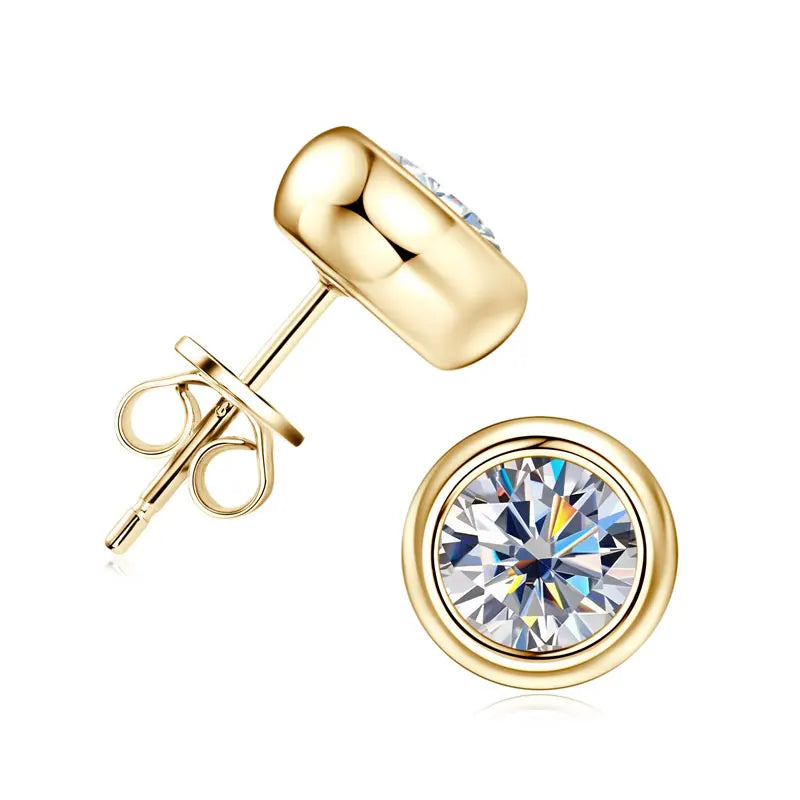 Lnngy GRA Certified Moissanite Stud Earring For Women Original 925 Sterling Silver Irregular Piercing Earring 2025 Hot Jewelry