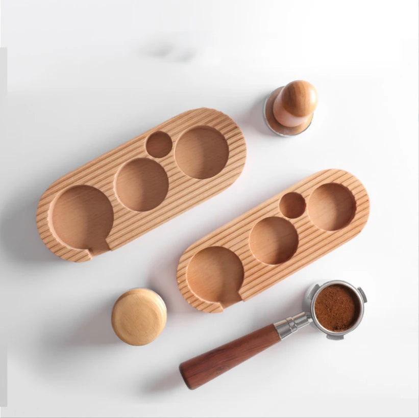 51/54/58MM Coffee Press Base Coffee Machine Handle Wooden Filling Seat Press Powder Seat Pad Cloth Powder Storage Base